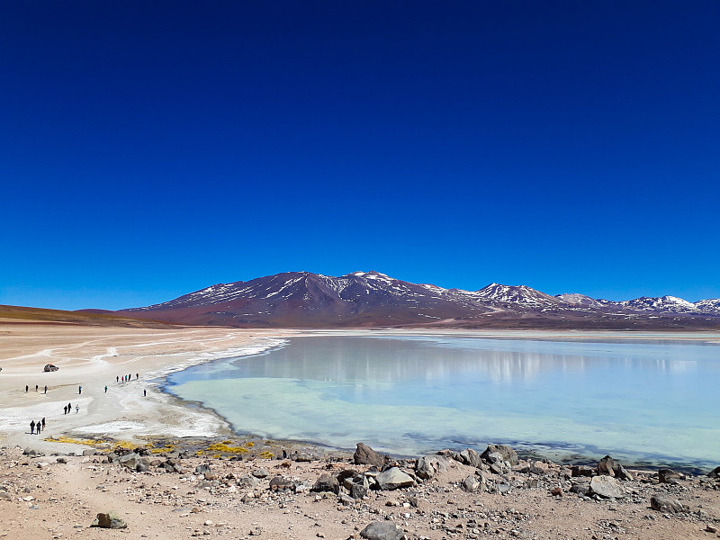 拉格那沃德湖,南美,水,天空,水平画幅,无人,火山地形,户外,湖,玻利维亚