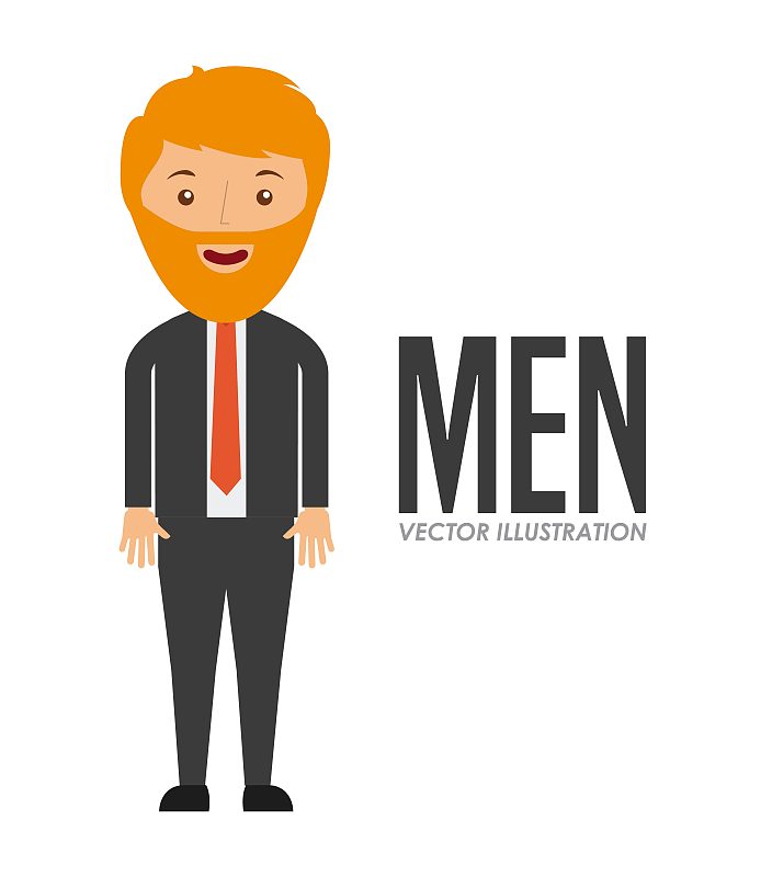 男人,头像,垂直画幅,绘画插图,符号,性格,卡通,男商人,经理,男性