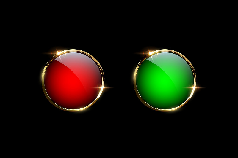 矢量,黄金,绿色,红色,戒指,分离着色,按钮,化学元素周期表,黑色背景,设计