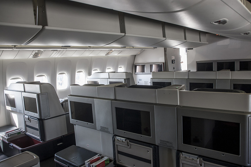 座位,无人,商务旅行,飞机,平衡折角灯,水平画幅,客舱,交通方式,现代,头等舱