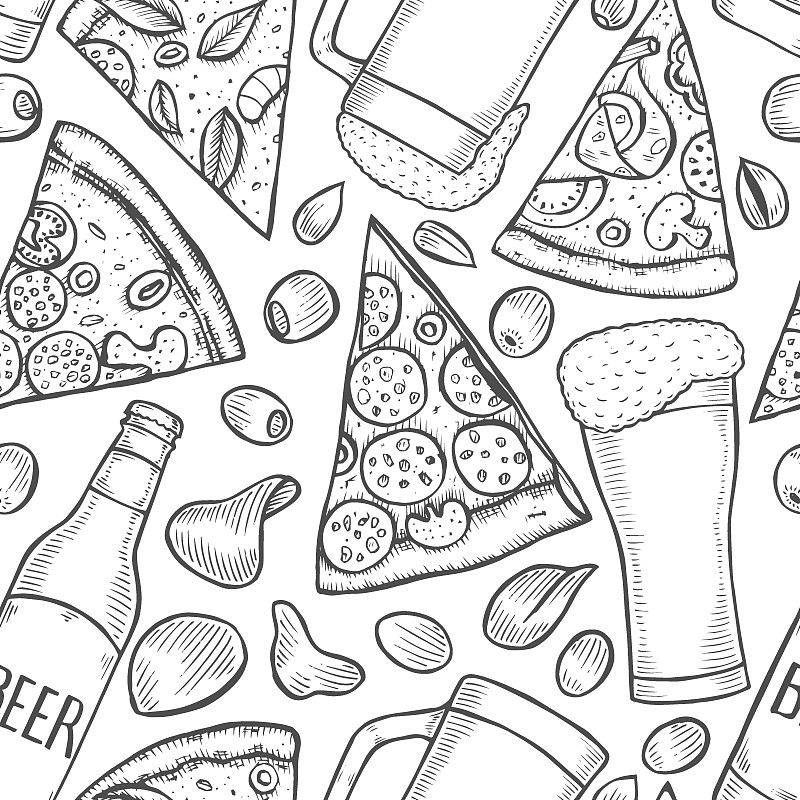 比萨饼,背景聚焦,比尔,纺织品,绘画插图,膳食,含酒精饮料,奶酪,卡通,饮料
