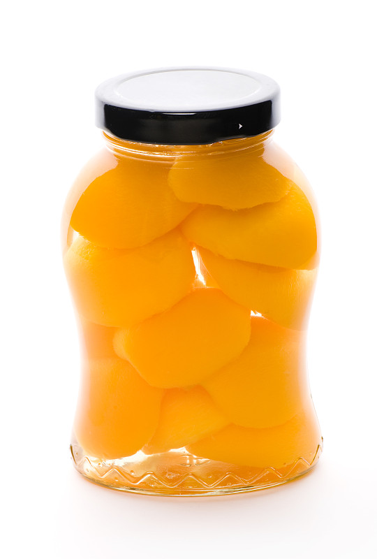 桃,罐头,黄色,垂直画幅,无人,开胃品,玻璃,维生素,阴影,甜点心